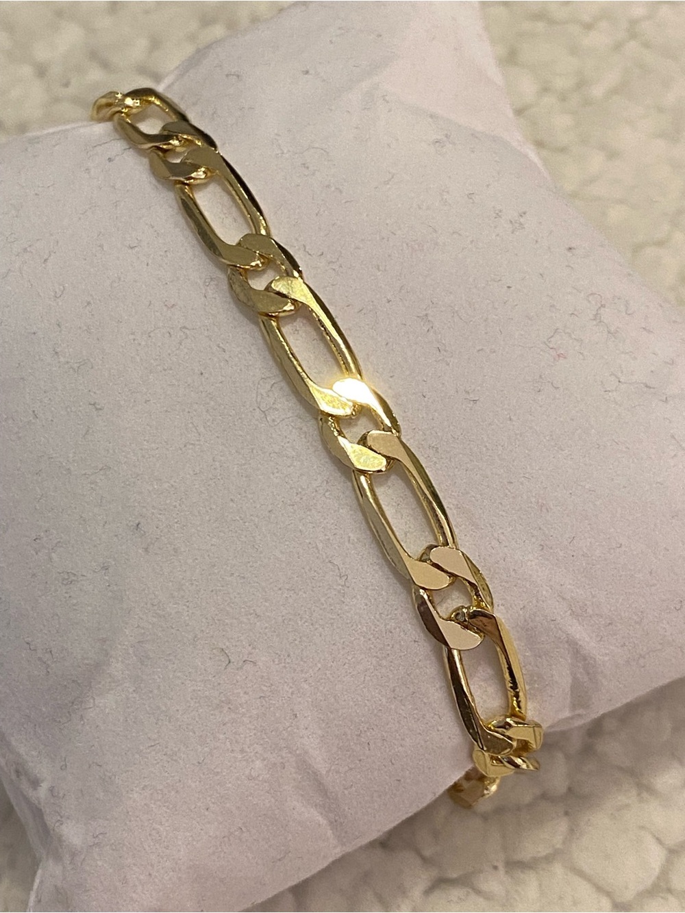 Gold-tone Figaro Chain Bracelet